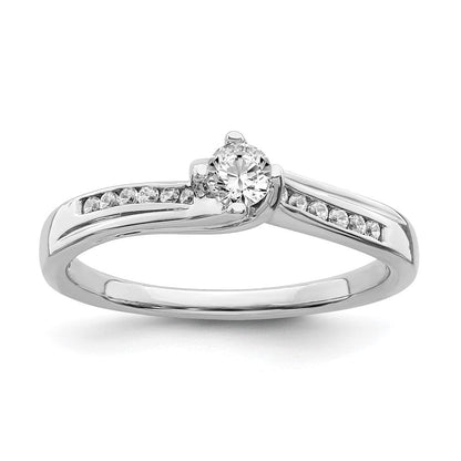 14K Weißgold Diamant-Verlobungsring