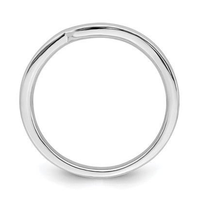14K Weißgold Konturring