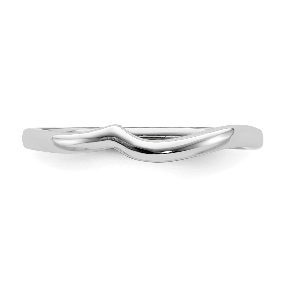 14K Weißgold Konturring