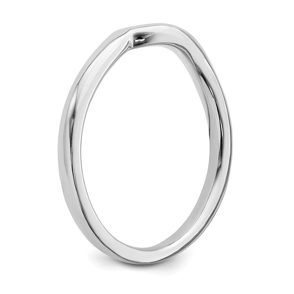 14K Weißgold Konturring