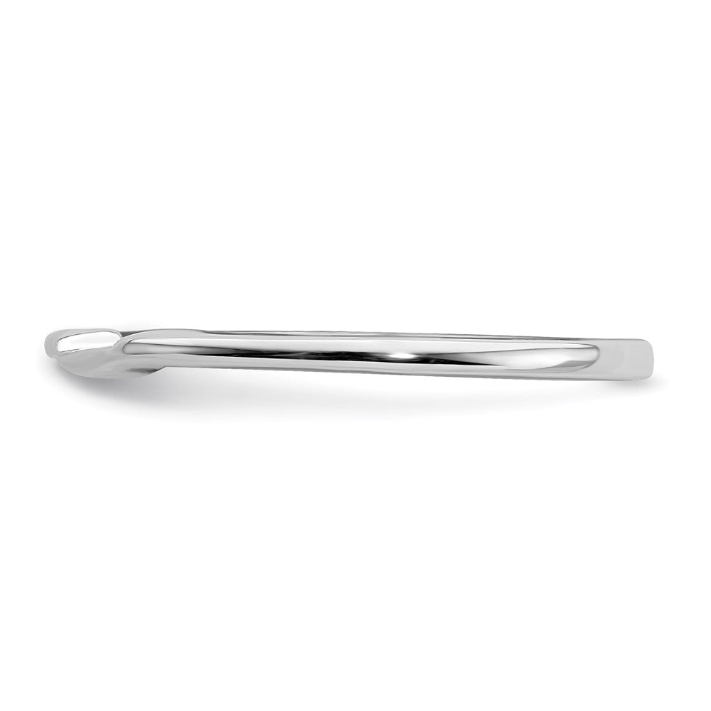 14K Weißgold Ehering mit echten Diamanten