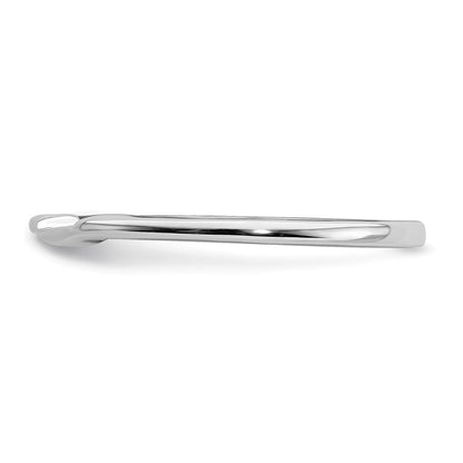14K Weißgold Ehering mit echten Diamanten