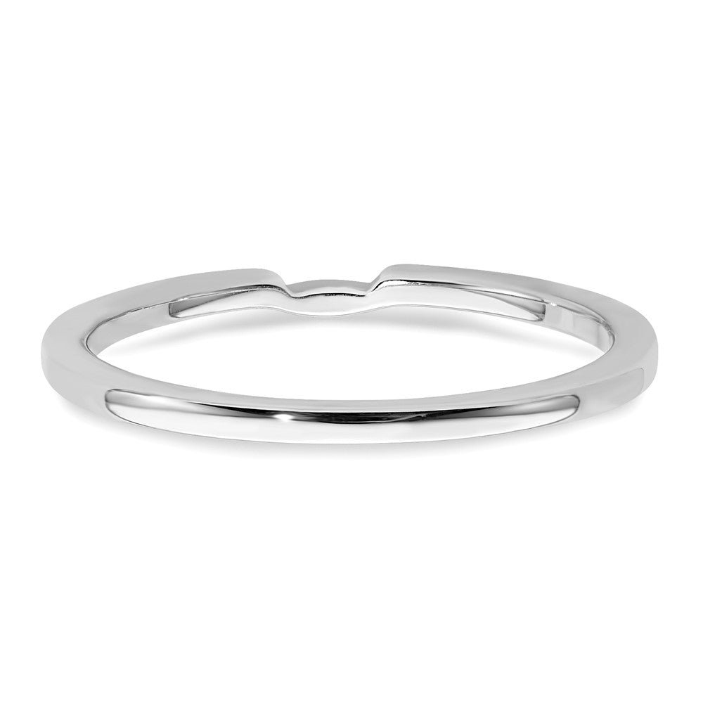 14K Weißgold Ehering mit echten Diamanten