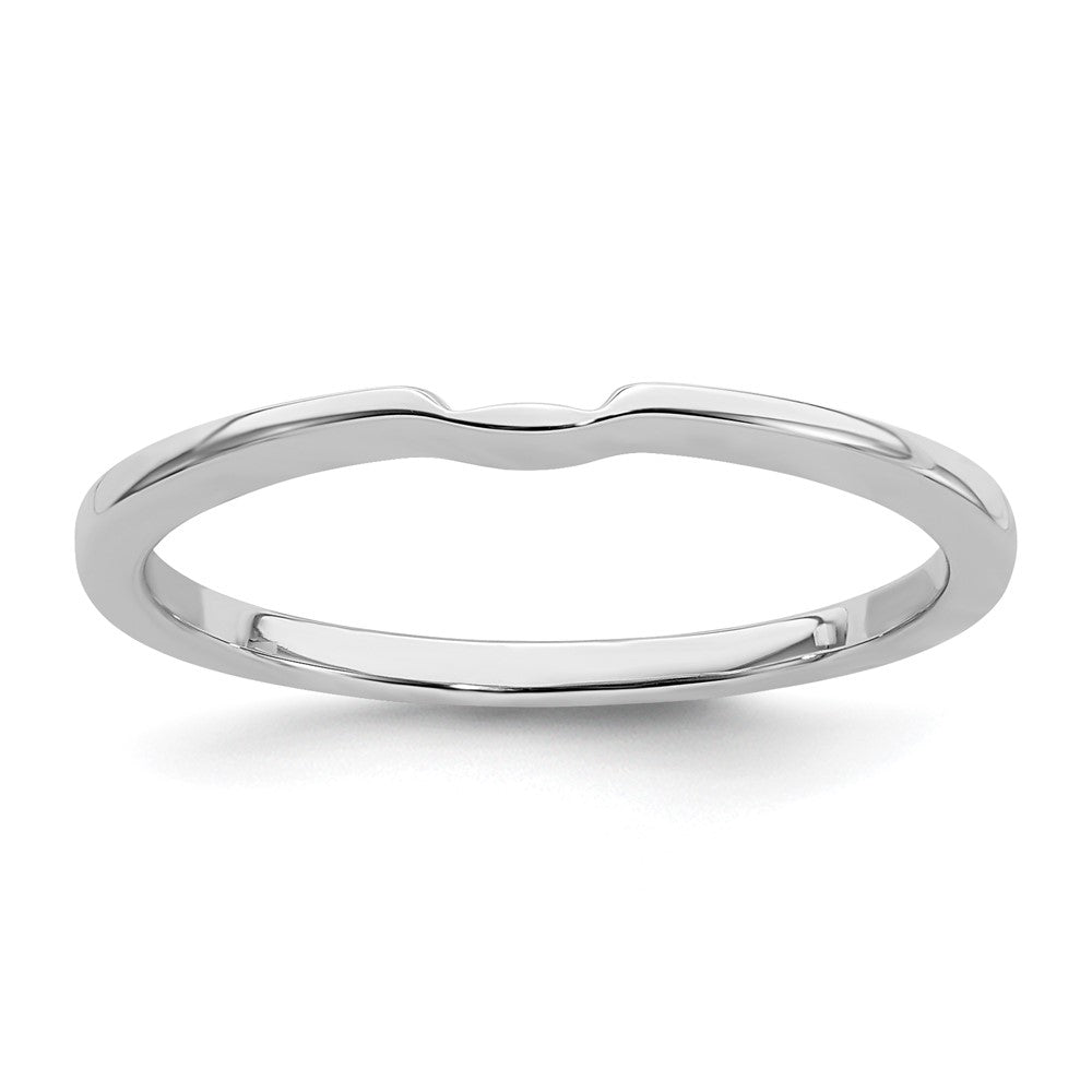 14K Weißgold Ehering mit echten Diamanten