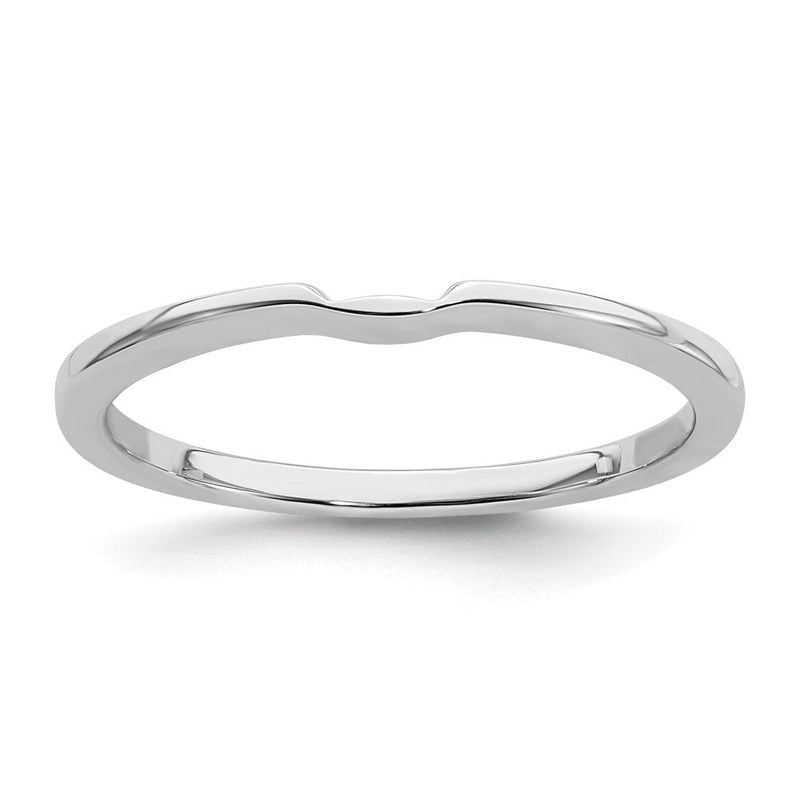 14K Weißgold Ehering mit echten Diamanten