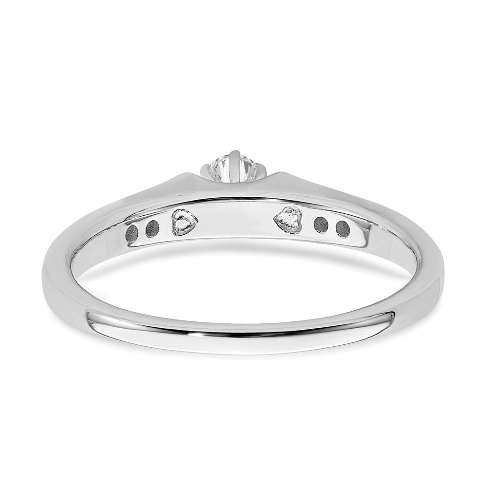 14K Weißgold Verlobungsring mit echten Diamanten