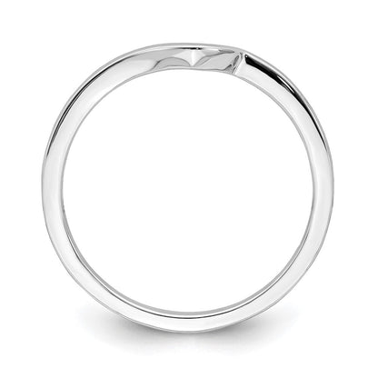14K Weißgold Konturring