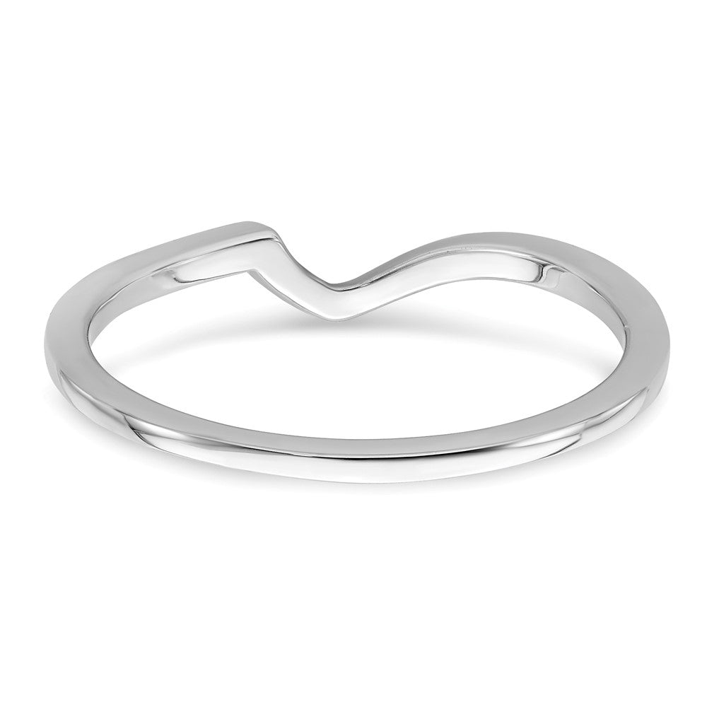 14K Weißgold Konturring