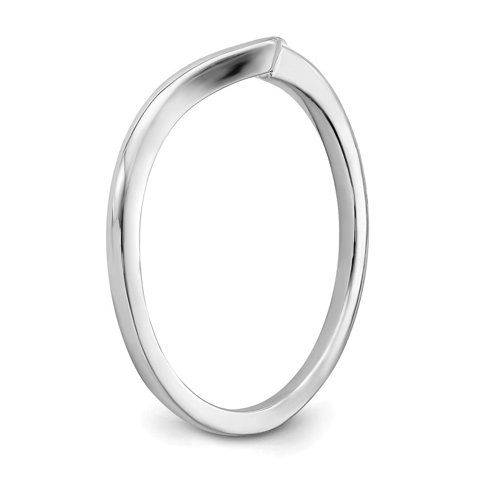 14K Weißgold Konturring