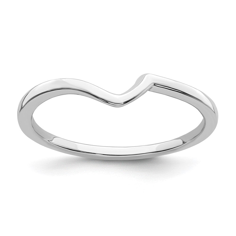 14K Weißgold Konturring