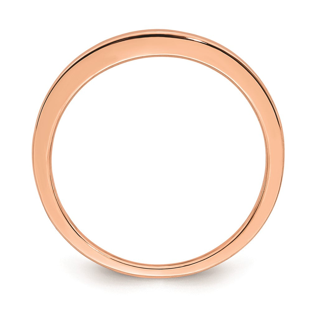 14K Roségold Konturring