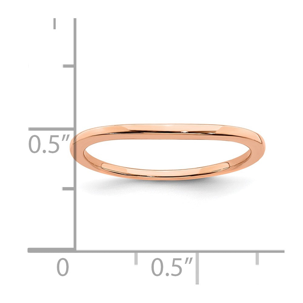 14K Roségold Konturring