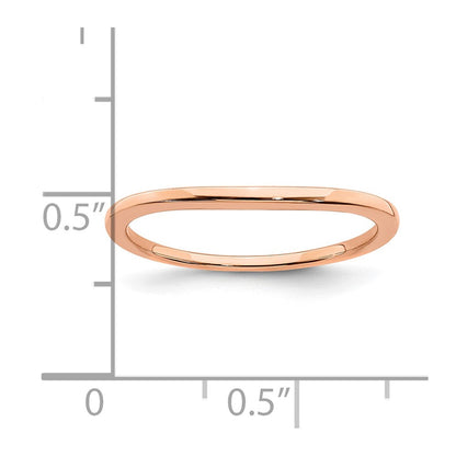 14K Roségold Konturring