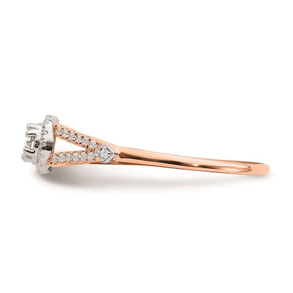 14K Roségold Verlobungsring mit echten Diamanten