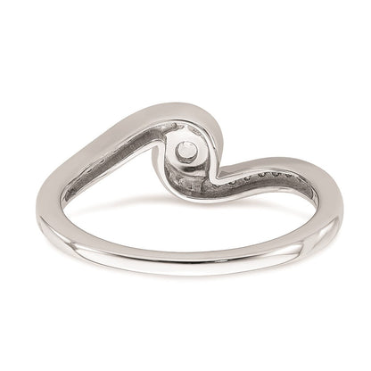 14K Weißgold Verlobungsring mit echten Diamanten