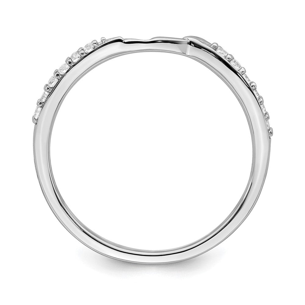 10K Weißgold 1/15 Karat Diamant Contoured Komplett Ehering
