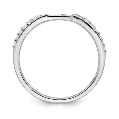 10K Weißgold 1/15 Karat Diamant Contoured Komplett Ehering