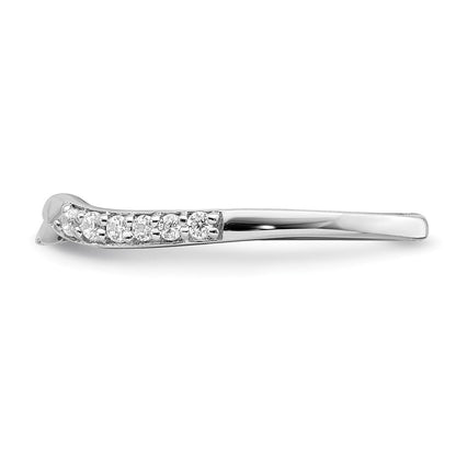 10K Weißgold 1/15 Karat Diamant Contoured Komplett Ehering