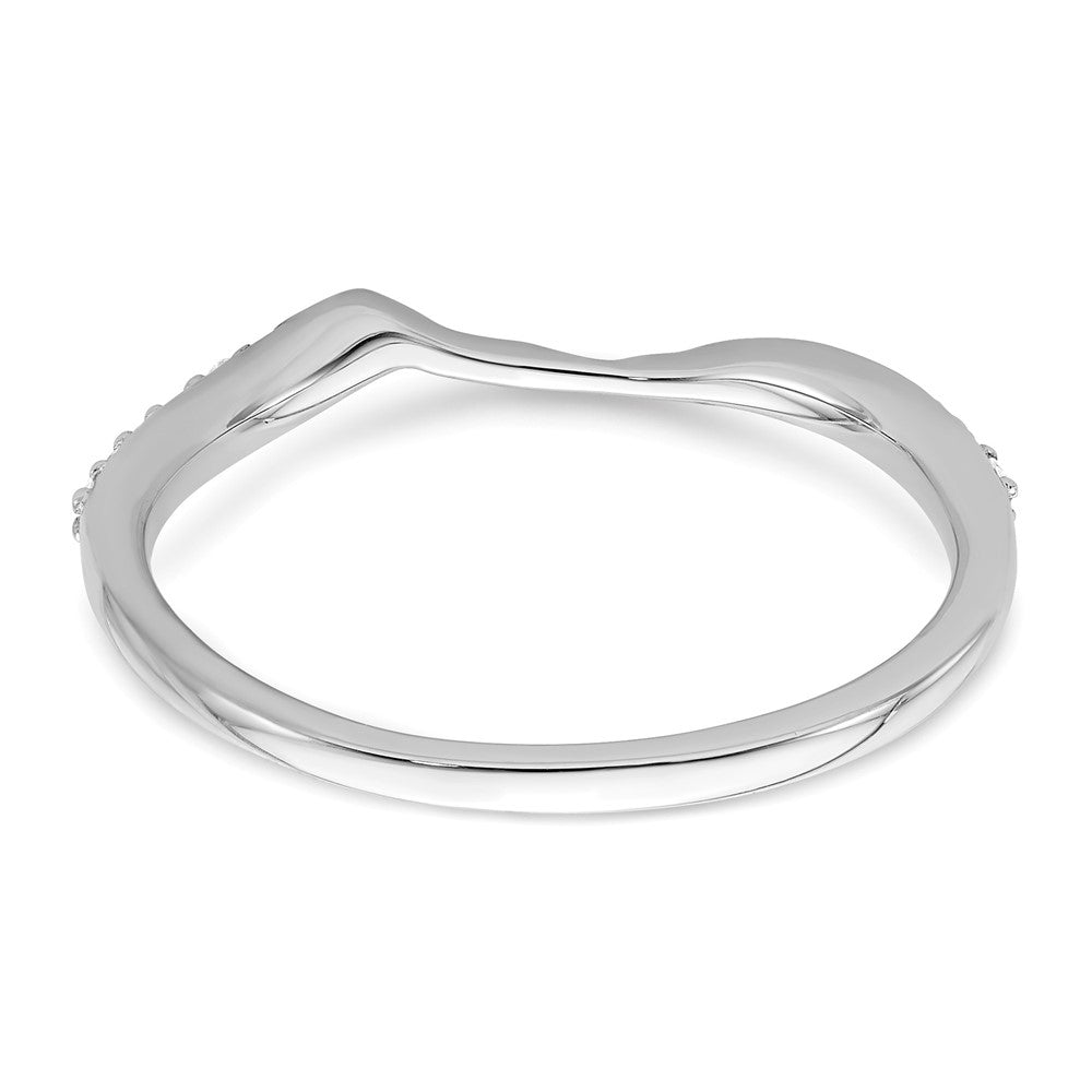 10K Weißgold 1/15 Karat Diamant Contoured Komplett Ehering