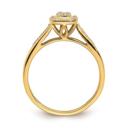 10K Gelbgold Verlobungsring mit echtem Diamant
