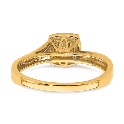 10K Gelbgold Verlobungsring mit echtem Diamant