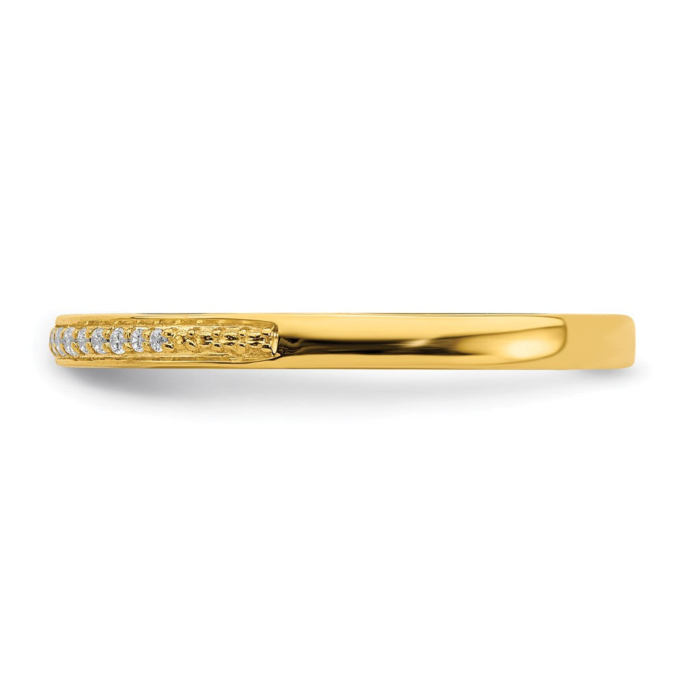 10K Gelbgold Ehering mit 0,067 ct. laborgezüchteten Diamanten VS/SI+ G+, komplett