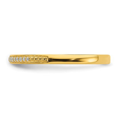 10K Gelbgold Ehering mit 0,067 ct. laborgezüchteten Diamanten VS/SI+ G+, komplett