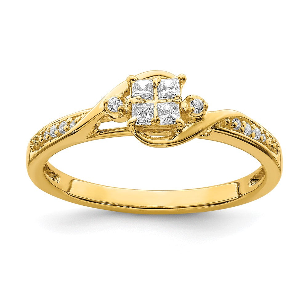 10K Gelbgold Hochzeit Set Use Rm6387b-007-0yaa & Rm6387e-019-0yaa
