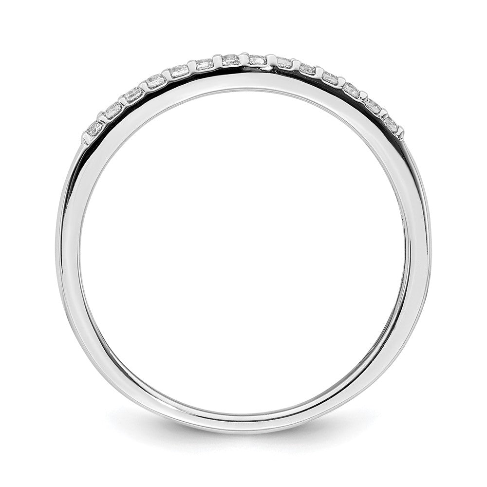 10K Weißgold Kompletter Ehering mit 0,10 ct. Laborgezüchteten Diamanten VS/SI+ G+