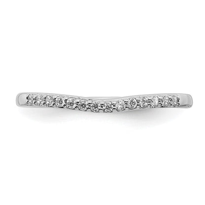 10K Weißgold Kompletter Ehering mit 0,10 ct. Laborgezüchteten Diamanten VS/SI+ G+