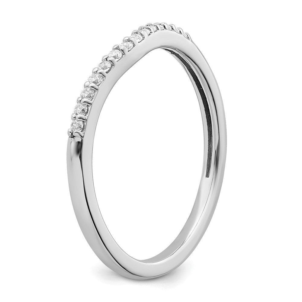 10K Weißgold Kompletter Ehering mit 0,10 ct. Laborgezüchteten Diamanten VS/SI+ G+