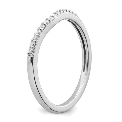 10K Weißgold Kompletter Ehering mit 0,10 ct. Laborgezüchteten Diamanten VS/SI+ G+