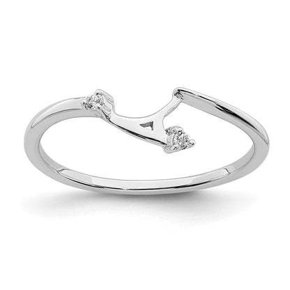 14K Weißgold Ring mit echten Diamanten, passgenau gearbeitet