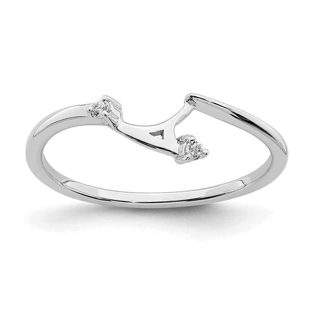 14K Weißgold Ring mit im Labor gezüchteten Diamanten, VS/SI+ G+, Fitted-Ring