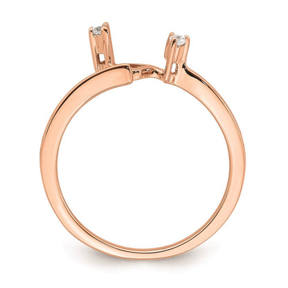 Ehering aus 14K Roségold mit echten Diamanten, passgenau gearbeitet