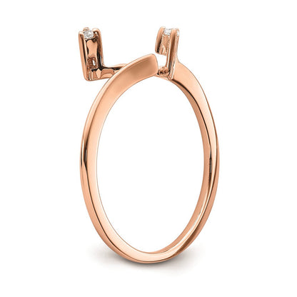 Ehering aus 14K Roségold mit echten Diamanten, passgenau gearbeitet
