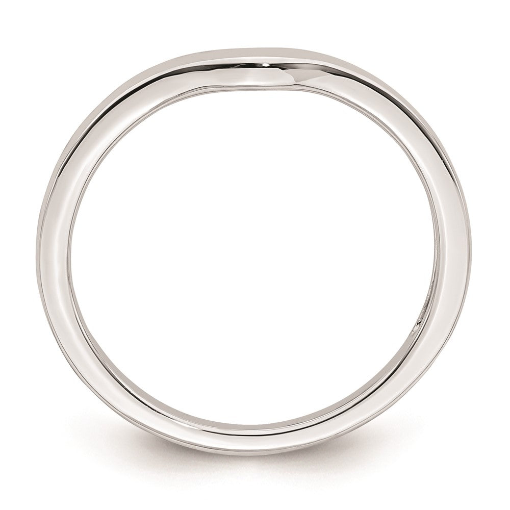 14K Weißgold Konturring