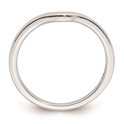 14K Weißgold Konturring