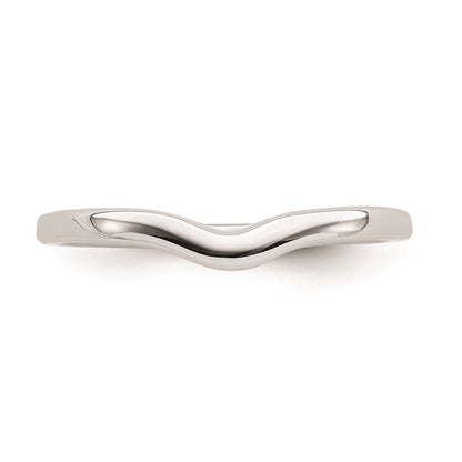 14K Weißgold Konturring