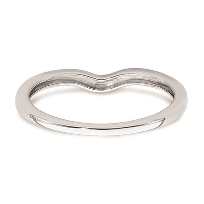 14K Weißgold Konturring