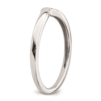 14K Weißgold Konturring