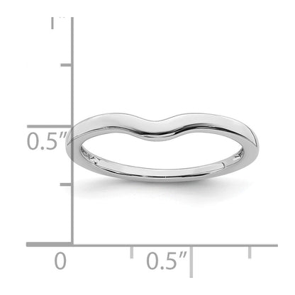 14K Weißgold Konturring