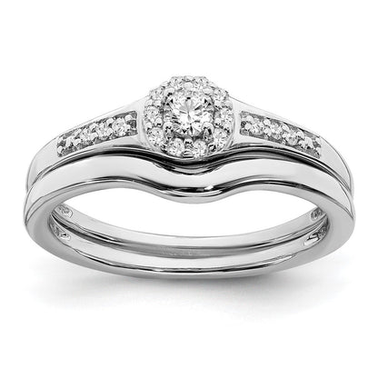 10K Weißgold Hochzeit Set Use Rm6391b 0w & Rm6391e 021 0waa