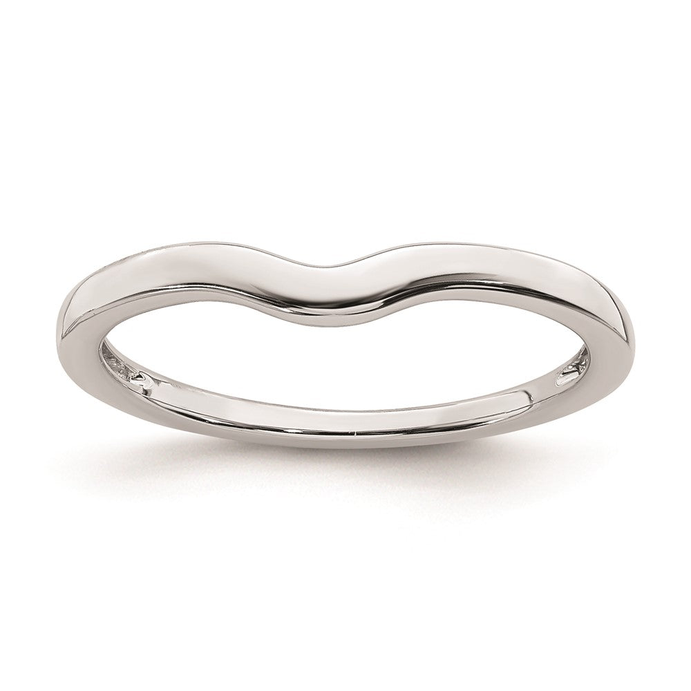 14K Weißgold Konturring