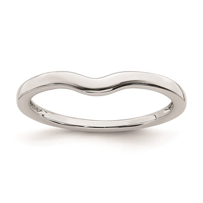 14K Weißgold Konturring