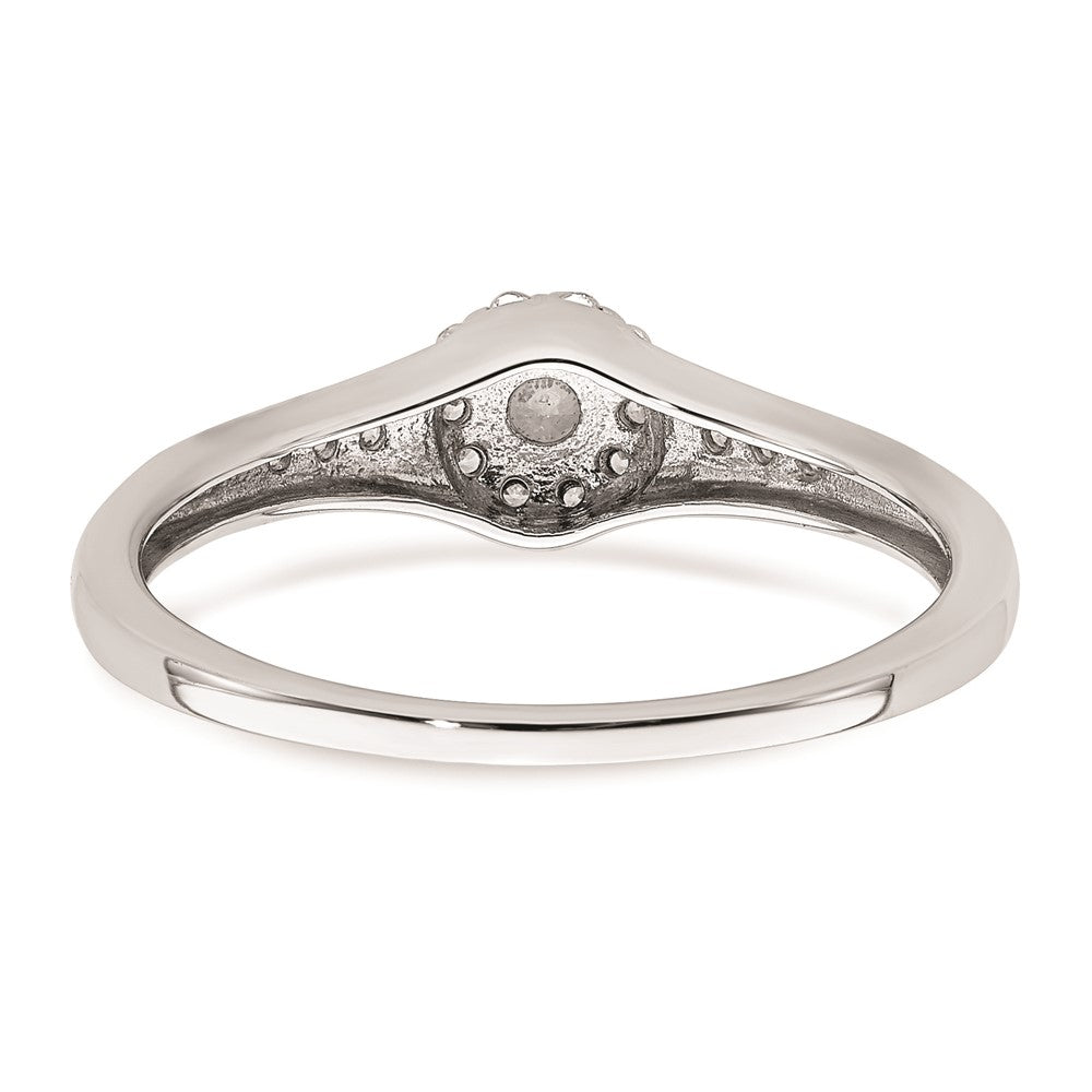 14K Weißgold Diamant-Cluster-Verlobungsring mit echten Diamanten