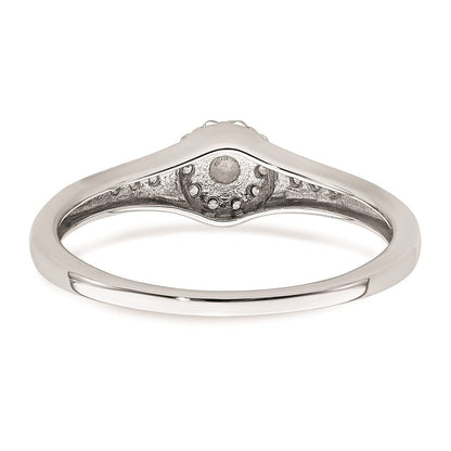 14K Weißgold Diamant-Cluster-Verlobungsring mit echten Diamanten