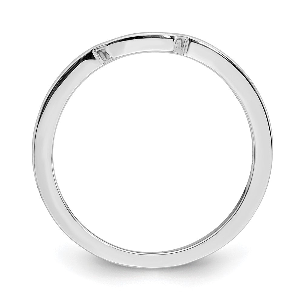 14K Weißgold Konturring