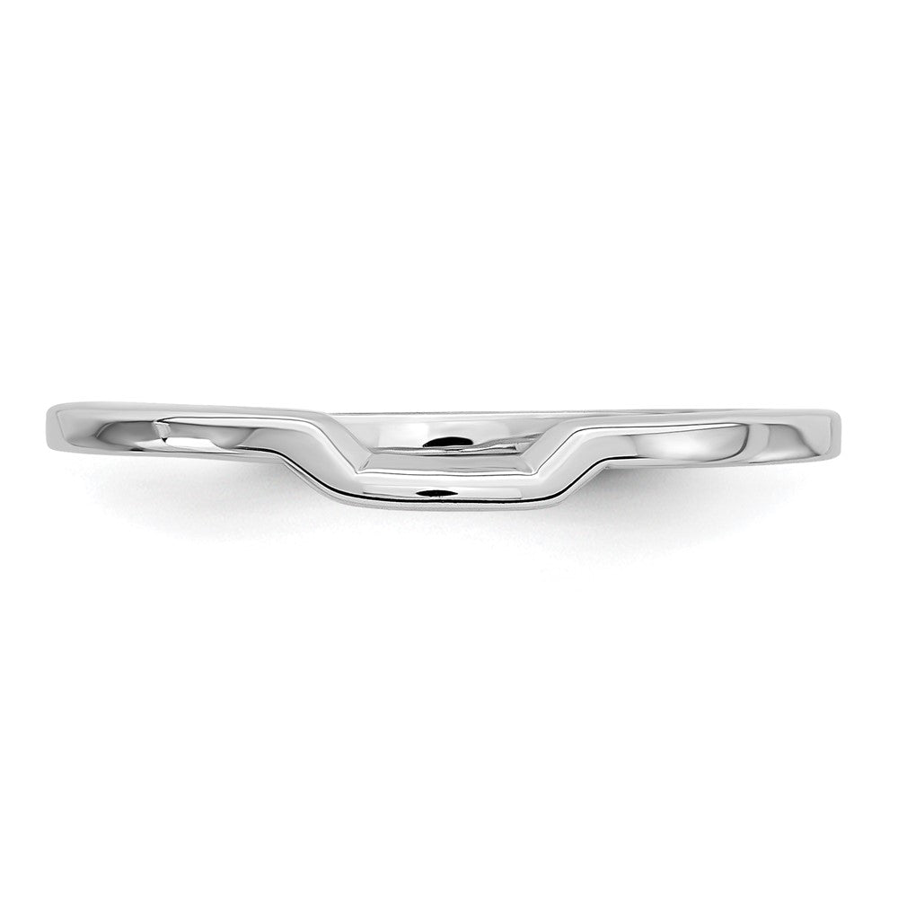 14K Weißgold Konturring