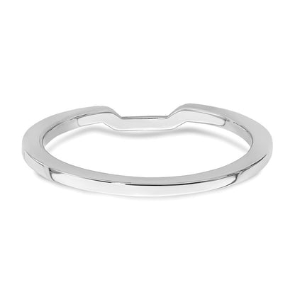 14K Weißgold Konturring